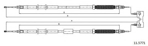 CABOR 11.5771 Cable, parking brake